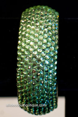 ADO | Mint Green Bangle Bracelet Embellished with Crystals
