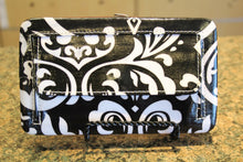 ADO | Damask Print Clutch Wallet with Red Trim - All Decd Out