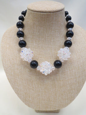 ADO | Black & Clear Ball Necklace - All Decd Out