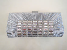 ADO | Crystal Clutch Purse/Wallet Rectangle Silver - All Decd Out