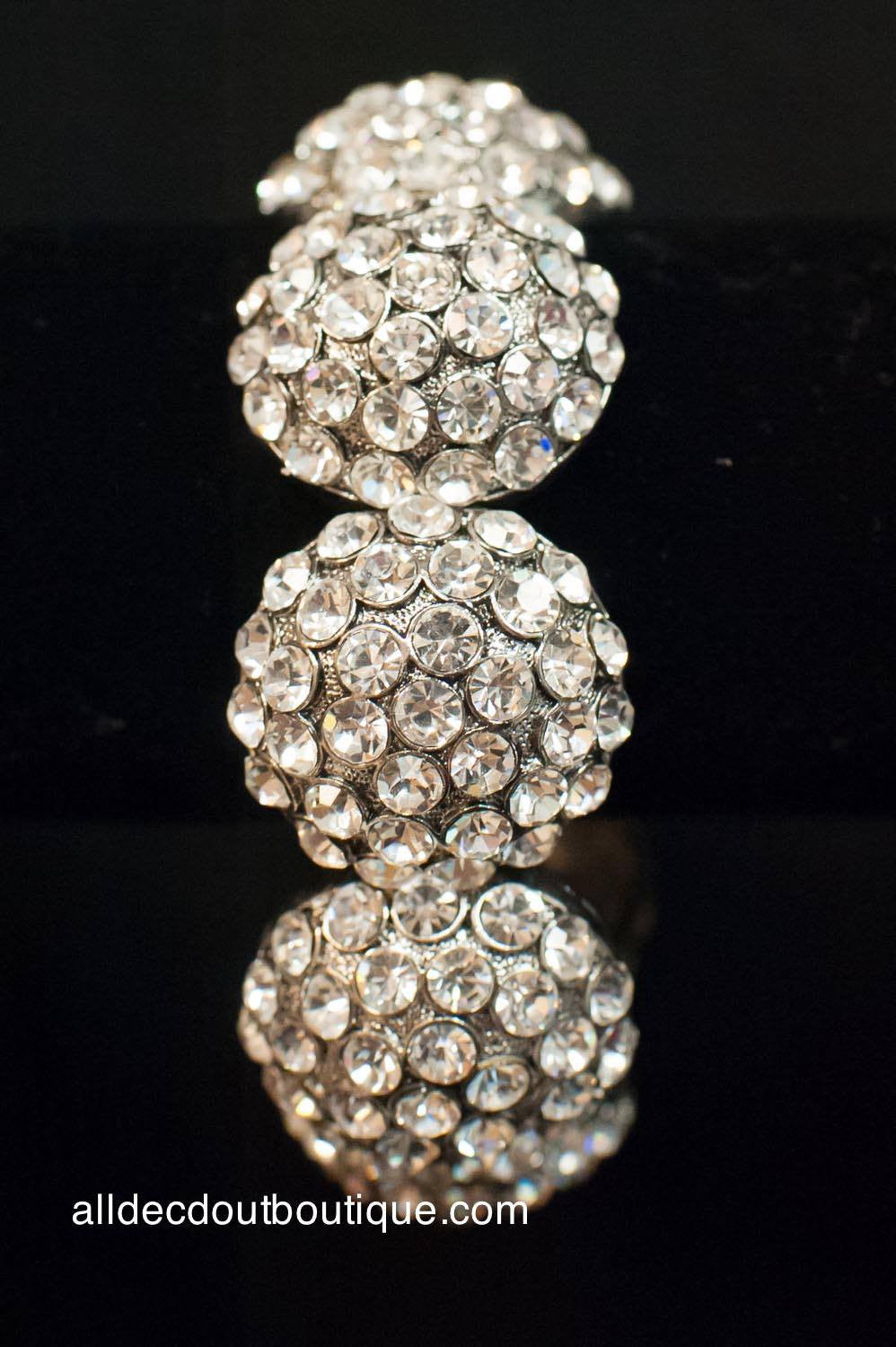 ADO | Embellished Crystal Circle Stretch Bracelet - All Decd Out