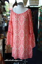 2Tee Couture | Aztec Print Dress Coral - All Decd Out