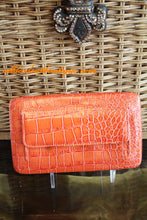 ADO | Embellished Orange Flower Clutch Wallet - All Decd Out