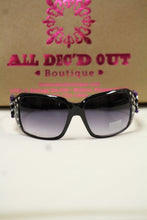 ADO | Customized Sunglasses Purple Tint with Purple Beads & Silver Cross - All Decd Out