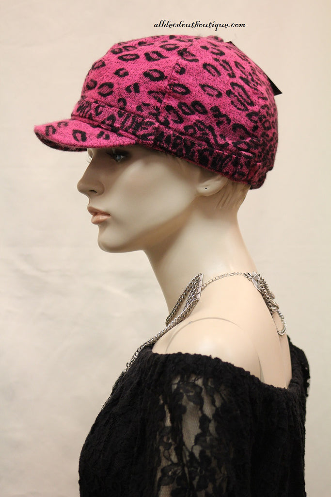 Stylish Pink Leopard-Accent Women’s Decorative Hat 202404151515192_1200x1200.jpg?  main image 2