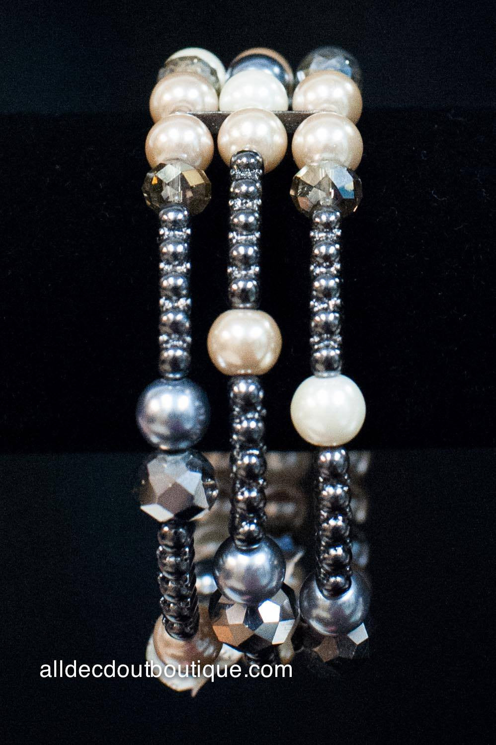 ADO | Assorted Beaded Cuff Bracelet - All Decd Out