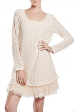 A'reve | Lace Trim Sweater Dress Cream - All Decd Out