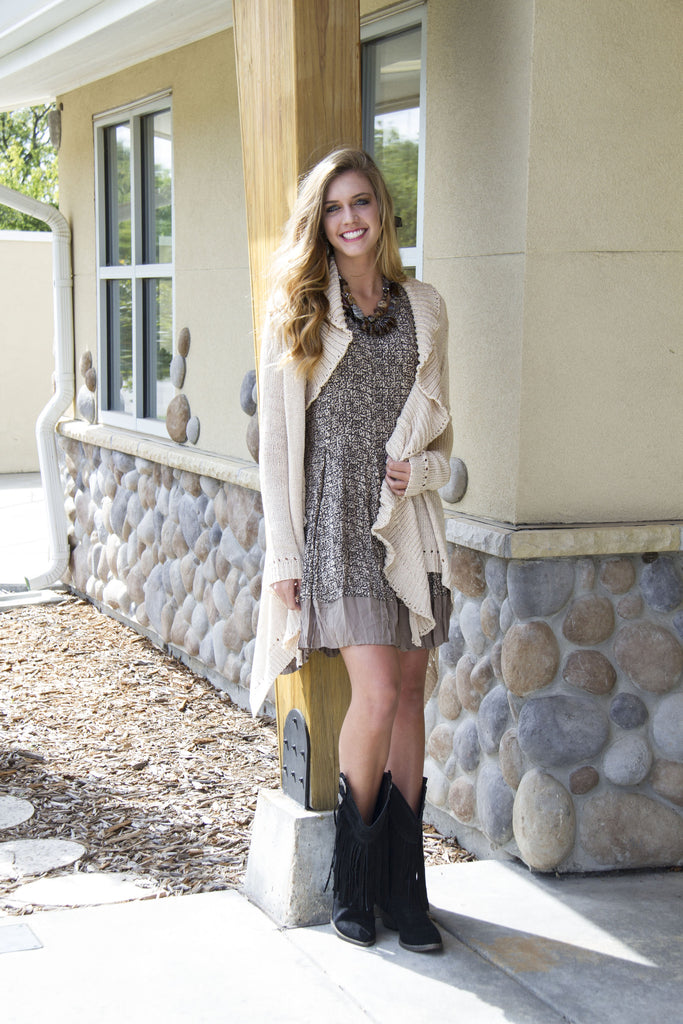 Double Zero Ivory Cardigan All Decd Out