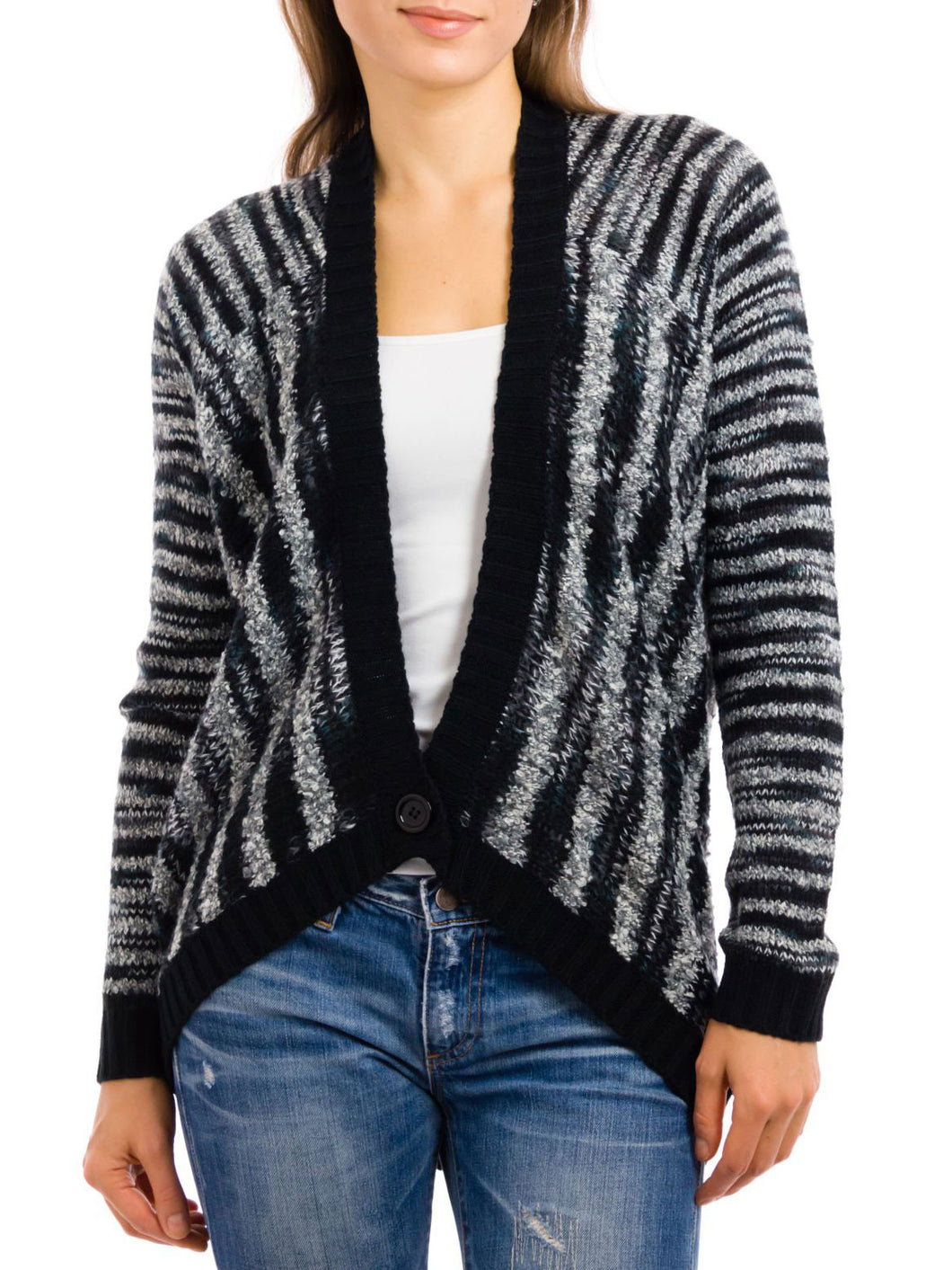 Elan | Striped Sweater Cardigan