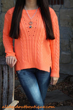 By Together | Cable Knit Sweater Orange