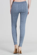 NB6558 Knit Braid Sweater Leggings Denim