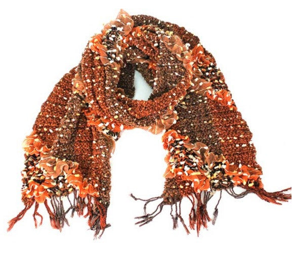 Treska | Rouched Flecked Scarf Orange - All Decd Out