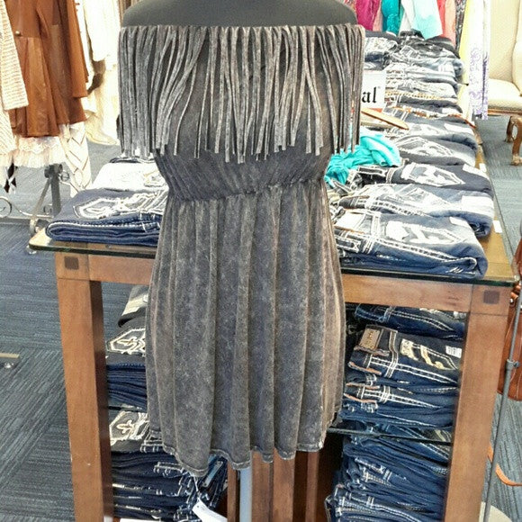 T*PARTY | Mini Black Blouse with Tassels - All Decd Out