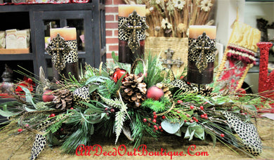 ADO | Custom Christmas Candle Centerpiece - All Decd Out