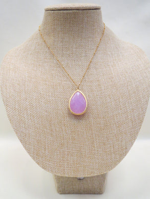 ADO Teardrop Stone Violet Necklace | All Dec'd Out