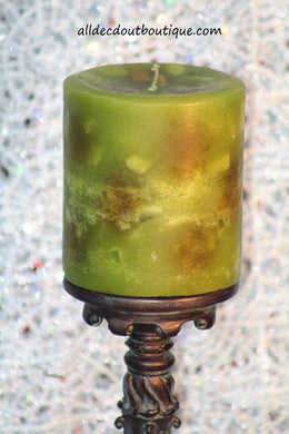 Pillar Candle | 4 x 4 Leopard Lime - All Decd Out