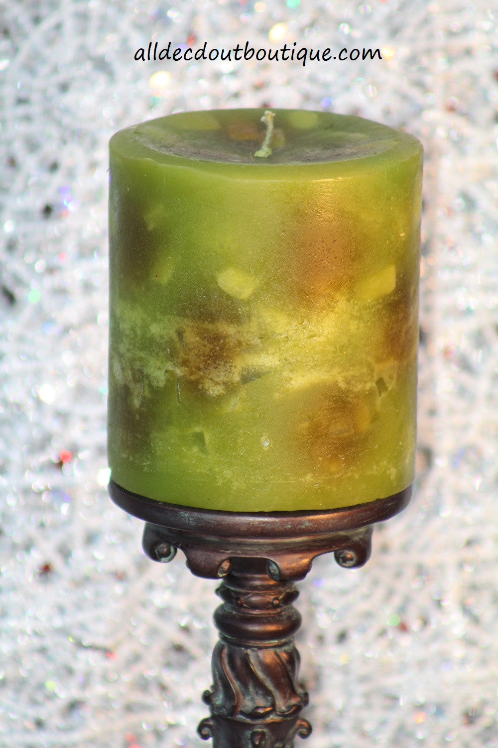 Pillar Candle | 4 x 4 Leopard Lime - All Decd Out