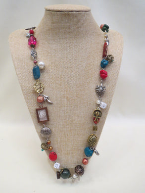 Treska Long Single Strand Charm Necklace | All Dec'd Out