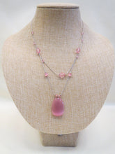 Treska Pink Crystal Silver Chain Necklace | All Dec'd Out