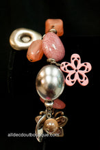 Treska | Pink Charm Stretch Bracelet with Beads