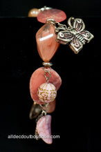 Treska | Pink Charm Stretch Bracelet with Beads