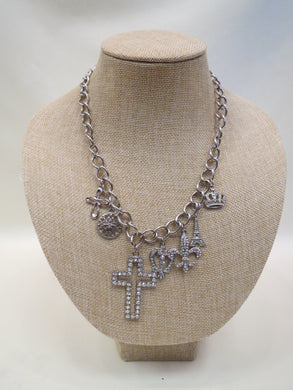 ADO | Cross Charm Necklace Silver - All Decd Out