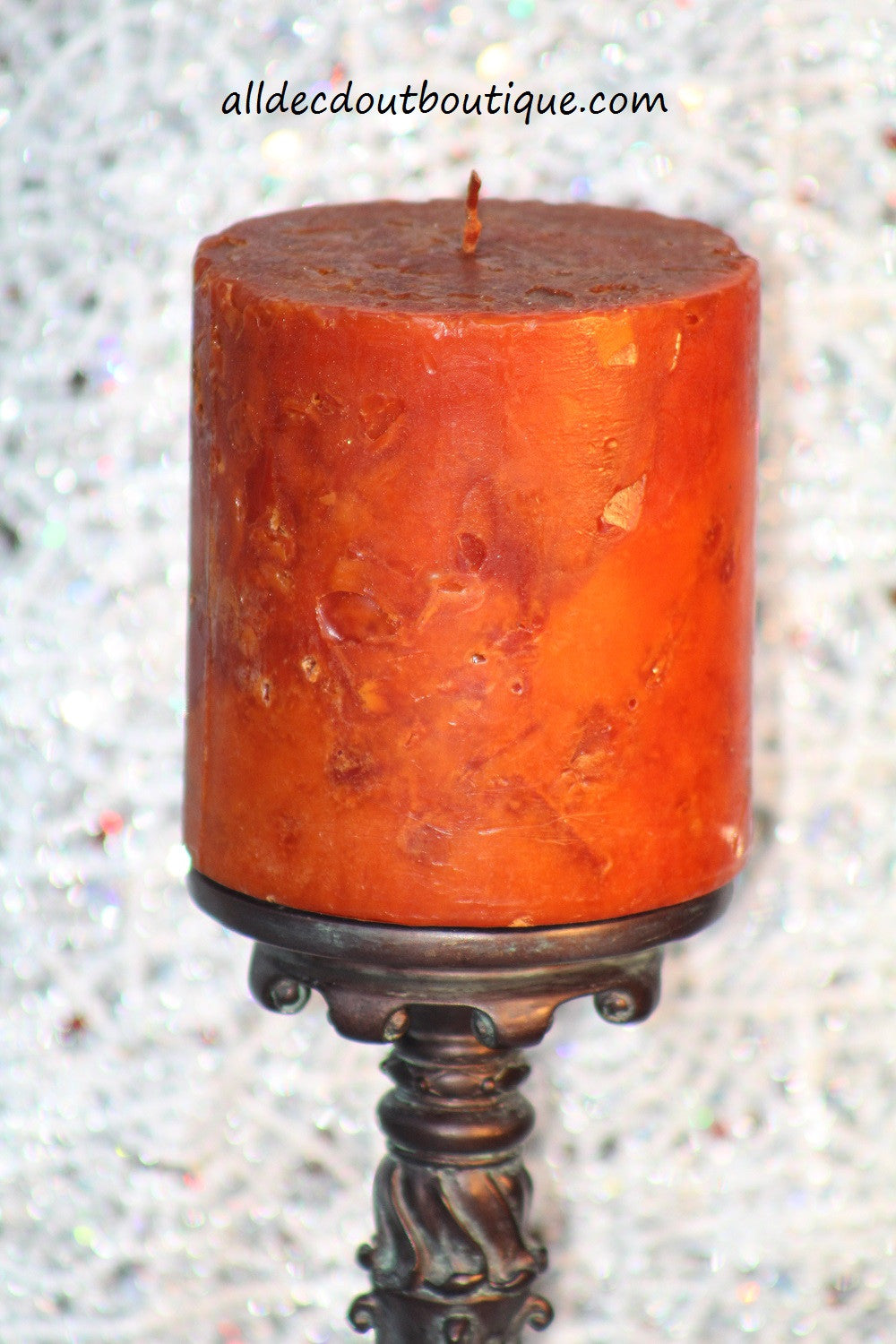 Pillar Candle | 4 x 4 Orange Unscented - All Decd Out