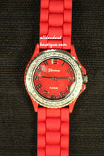 Red/Red Clear Rhinestones | Silicone Band - All Decd Out