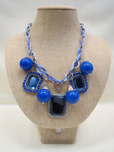 ADO | Ribbon & Charm Necklace Cobalt Blue