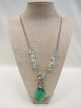 ADO | Green Gem Stone Pendant Necklace Long - All Decd Out