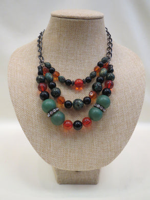 ADO | 3 Strand Multicolored Necklace - All Decd Out