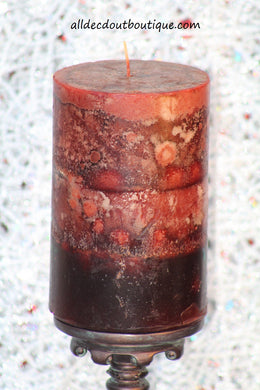 Pillar Candle | 4 x 6 Multi Color Blackberry - All Decd Out