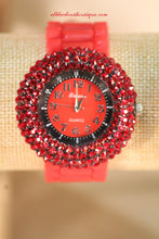 Red/Red, Red Rhinestones | Silicone Band - All Decd Out