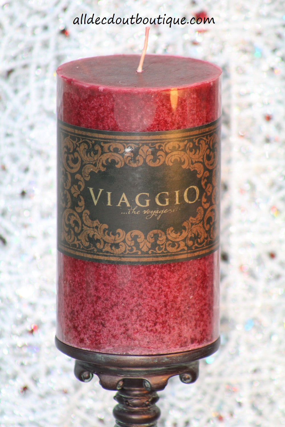 Pillar Candle | 4 x 6 Multi Color Cranberry - All Decd Out