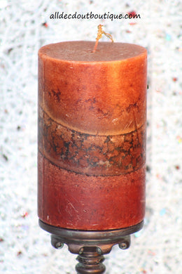 Pillar Candle | 4 x 6 Multi Color Unscented - All Decd Out