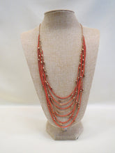 ADO | Orange & Gold Bib Necklace Long - All Decd Out