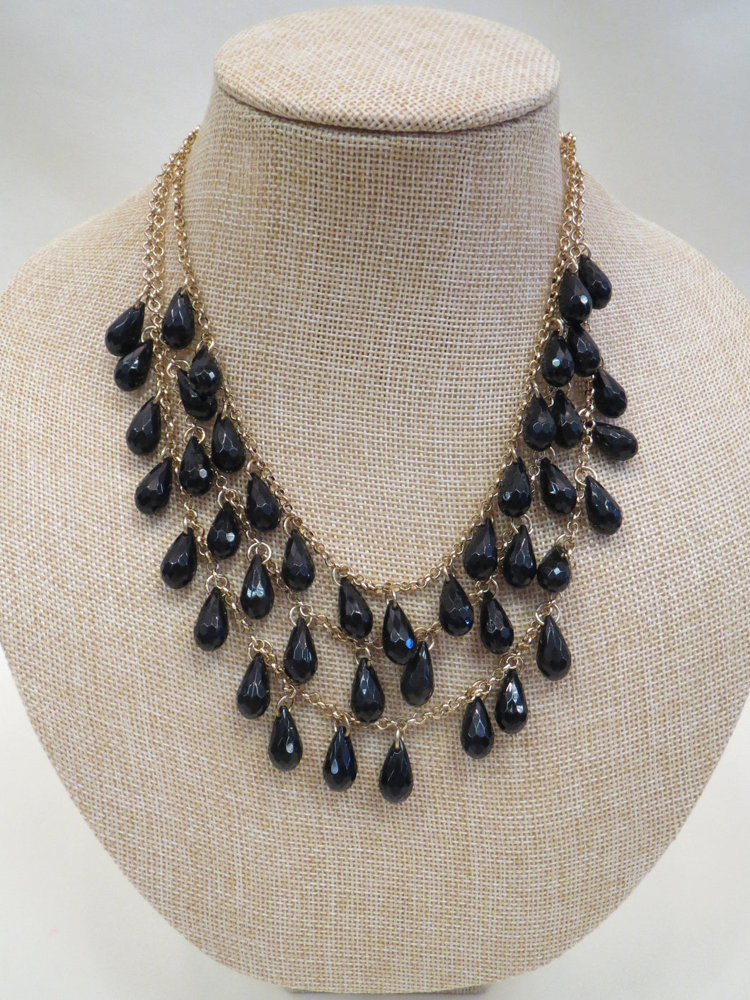 ADO Three Layer Black & Gold Necklace | All Dec'd Out