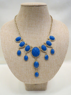 ADO | Blue & Gold Statement Necklace - All Decd Out