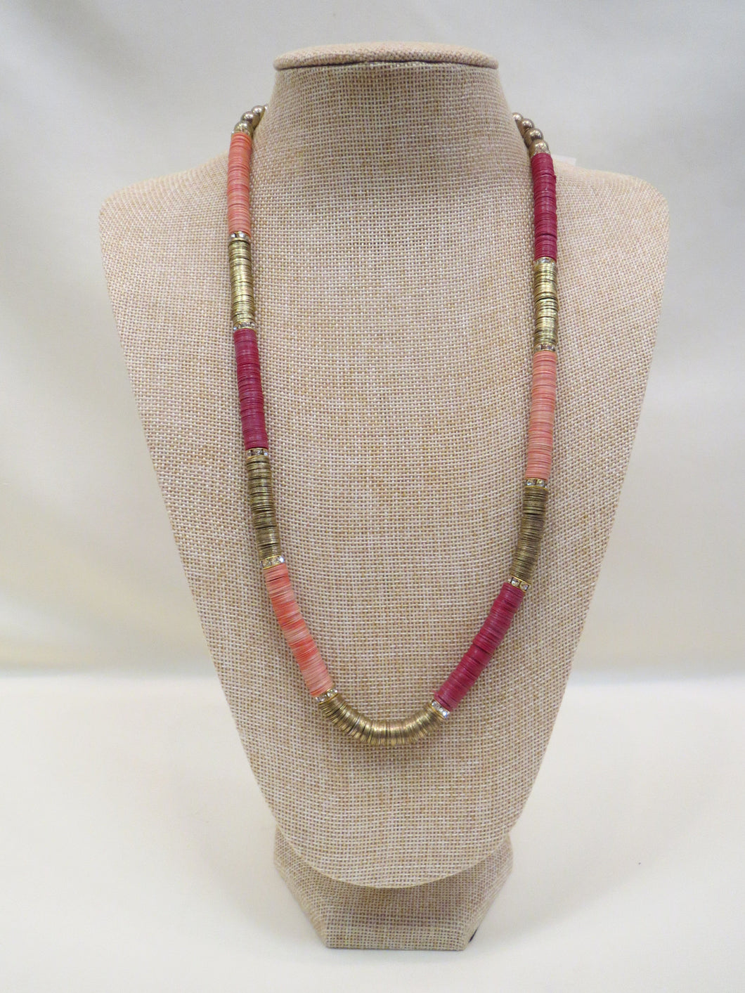 ADO Pink Gold & Magenta Bead Necklace | All Dec'd Out
