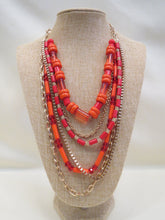 ADO Orange & Gold Multi Layer Necklace | All Dec'd Out