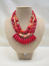 ADO | Red Multi Layer Necklace - All Decd Out