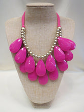 ADO | Cloth Necklace Pink & Gold Beads - All Decd Out