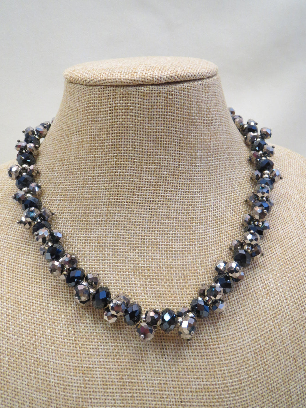 ADO | Chunky Silver & Navy Necklace - All Decd Out