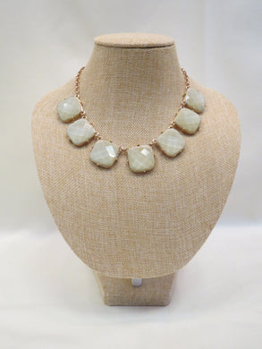 ADO | Gold & Beige Statement Necklace - All Decd Out