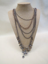 ADO Silver Cross Layer Necklace | All Dec'd Out