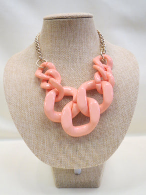 ADO | Peach & Gold Chain Necklace