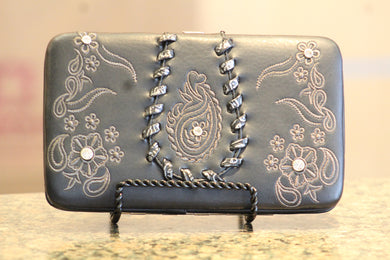 ADO | Western Stitched Clutch Wallet Black