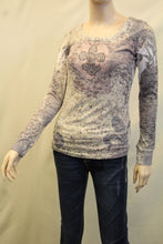 Vocal | Embellished Long Sleeve with Fleur De Lis Top