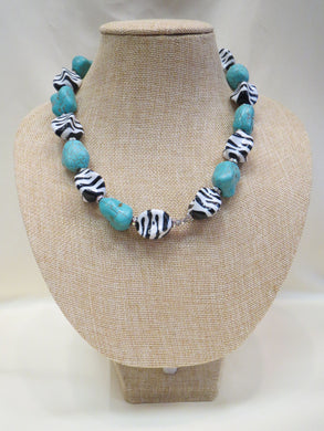 ADO Turquoise Zebra Necklace | All Dec'd Out
