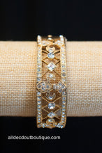 ADO | Fleur De Lis Gold Cuff Bracelet with Latch - All Decd Out